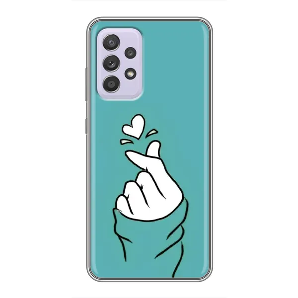Чехол с рисунком «Сердечко на бирюзовом» для Samsung Galaxy A52 Чехол с рисунком «Сердечко на бирюзовом» для Samsung Galaxy A52