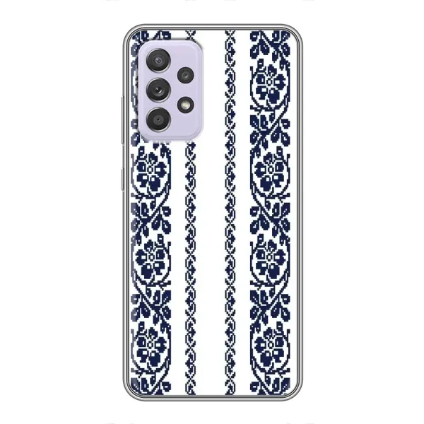 Чехол с рисунком «Синяя вышиванка» для Samsung Galaxy A52 Чехол с рисунком «Синяя вышиванка» для Samsung Galaxy A52