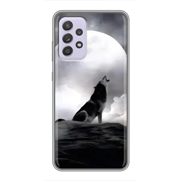 Чехол с рисунком «Волк и луна» для Samsung Galaxy A52 Чехол с рисунком «Волк и луна» для Samsung Galaxy A52