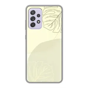 Чехол цветочный дизайн для Samsung Galaxy A52 (Зелёный фон)