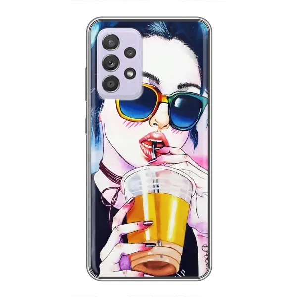 Чехол с рисунком «Девушка с коктейлем» для Samsung Galaxy A52s 5G (A528) Чехол с рисунком «Девушка с коктейлем» для Samsung Galaxy A52s 5G (A528)