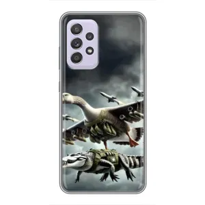 Чехол с мемами тралалело тралала для Samsung Galaxy A52s 5G (A528) (Гусини и крокодило)