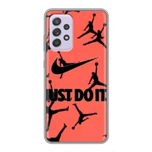 Силиконовый Чехол Nike Air Jordan на Самсунг Галакси А52с (5G) (Just Do It)