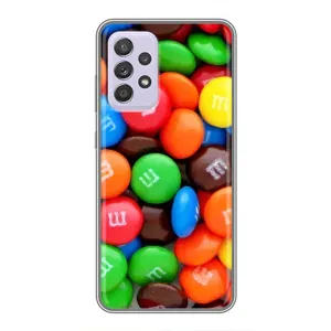 Чехол с изображением вкусной еды для Samsung Galaxy A52s 5G (A528) (Разноцветные M&M'S)