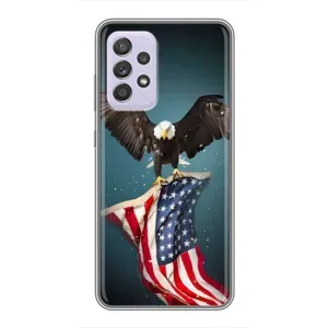 Чехол Флаг USA для Samsung Galaxy A52s 5G (A528) (Орел и флаг)