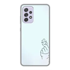 Чехлы (Знак сердечка) на Samsung Galaxy A52s 5G (A528) (Сердце на голубом)