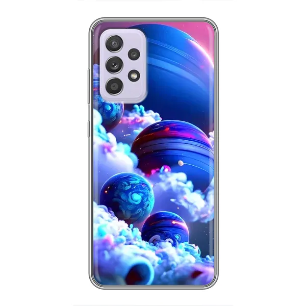 Чехол с рисунком «Синие планеты» для Samsung Galaxy A52s 5G (A528) Чехол с рисунком «Синие планеты» для Samsung Galaxy A52s 5G (A528)