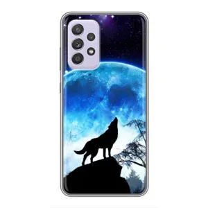 Чехол с Волком на Samsung Galaxy A52s 5G (A528) (Воет на луну)