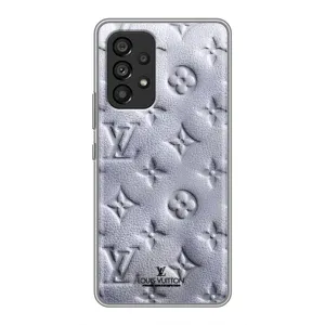 Текстурный Чехол Louis Vuitton для Самсунг Галакси А53 (5G) (Белый ЛВ)