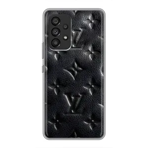 Текстурный Чехол Louis Vuitton для Самсунг Галакси А53 (5G) (Черный ЛВ)