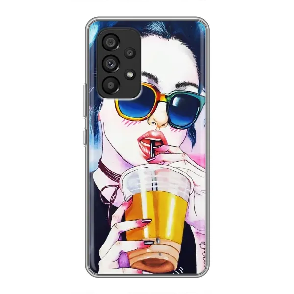 Чехол с рисунком «Девушка с коктейлем» для Samsung Galaxy A53 (5G)