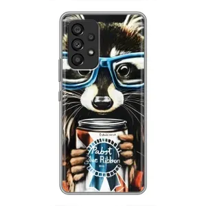 Силиконовый Чехол с Енотами на Samsung Galaxy A53 (5G) (Енот в очках)