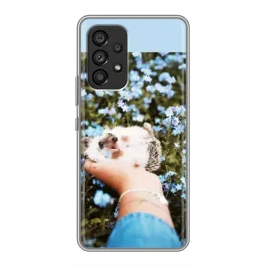 Чехлы с изображением разных животных для Samsung Galaxy A53 (5G) (Ежик на руках)