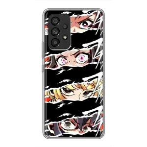 Силиконовые чехлы с глазами Anime для Самсунг Галакси А53 (5G) (Глаза на чорном)