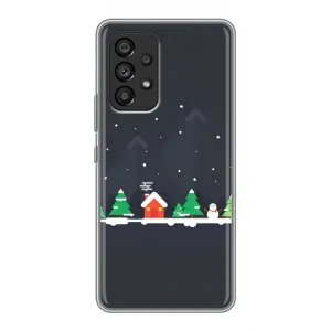 Силіконовий бампер на різдво для Samsung Galaxy A53 (5G) (Місто зимове)