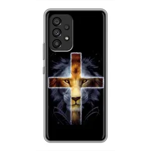 Чехлы для Самсунг Галакси А53 (5G) (Крест Иисуса) (Иисус Лев)