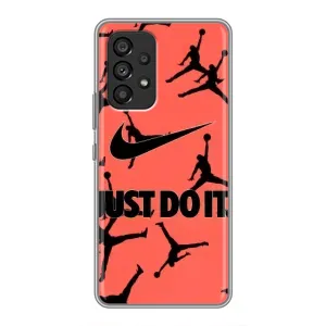 Силиконовый Чехол Nike Air Jordan на Самсунг Галакси А53 (5G) (Just Do It)