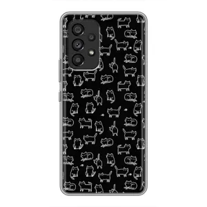 Чехол на тематику: Коты для Samsung Galaxy A53 (5G) (Котики на черном)