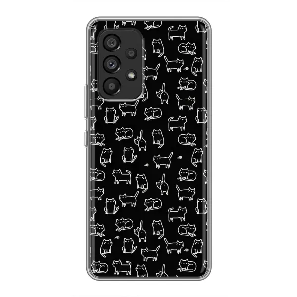 Чехол с рисунком «Котики на черном» для Samsung Galaxy A53 (5G) Чехол с рисунком «Котики на черном» для Samsung Galaxy A53 (5G)