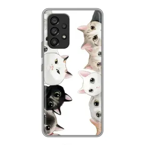 Силиконовый чехол с котиком для Samsung Galaxy A53 (5G) (Коты)