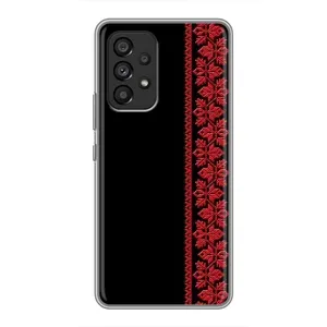 Силиконовый Чехол на Samsung Galaxy A53 (5G) (Красная Вышиванка)