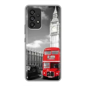 Чохол Біг Бен на Самсунг Галаксі А53 (5G) (Червоний автобус)