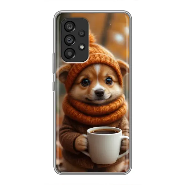 Чехол с рисунком «Собачка с кофе» для Samsung Galaxy A53 (5G) Чехол с рисунком «Собачка с кофе» для Samsung Galaxy A53 (5G)