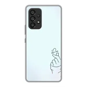 Чехлы (Знак сердечка) на Samsung Galaxy A53 (5G) (Сердце на голубом)