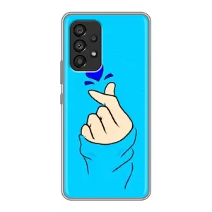 Чехлы (Знак сердечка) на Samsung Galaxy A53 (5G) (Сердце на синем)