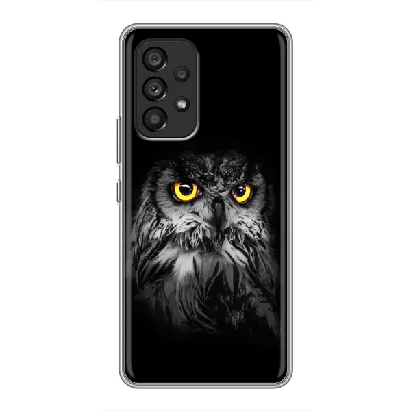 Чехол с рисунком «Сова на чёрном» для Samsung Galaxy A53 (5G) Чехол с рисунком «Сова на чёрном» для Samsung Galaxy A53 (5G)