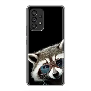Силиконовый Чехол с Енотами на Samsung Galaxy A53 (5G) (Стильный Енот)