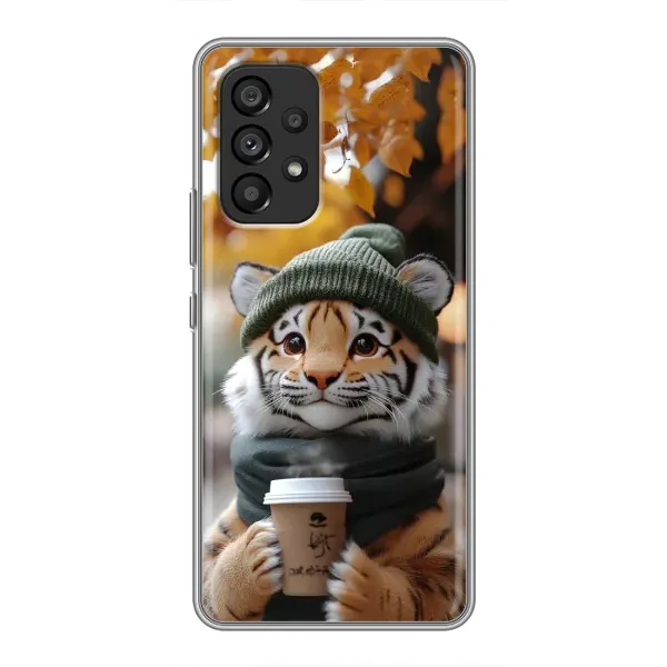 Чехол с рисунком «Тигр с кофе» для Samsung Galaxy A53 (5G) Чехол с рисунком «Тигр с кофе» для Samsung Galaxy A53 (5G)