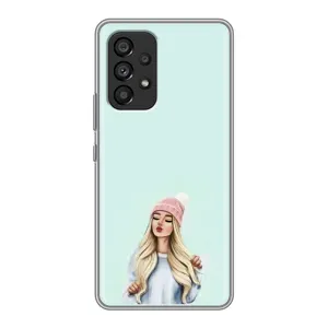 Силіконовый Чохол на Samsung Galaxy A53 (5G) з картинкой Модных девушек (В шапці)