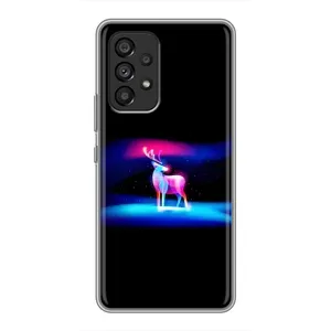 Силиконовый бампер с картинкой животных для Samsung Galaxy A53 (5G) (Яркий олень)