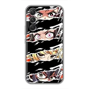 Силіконові чохлі з очіма Anime для Самсунг Галаксі А54 (Очі на чорному)