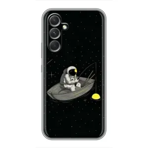 Силіконовый Чохол з принтом "Космонавти" на Samsung Galaxy A54 (Космонавт на рибалці)
