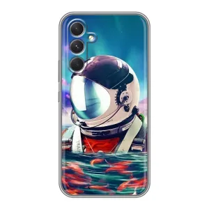 Силіконовый Чохол з принтом "Космонавти" на Samsung Galaxy A54 (Космонавт у воді)