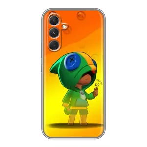 Чохол Бравл Старс для Samsung Galaxy A54 (LEON в кофті)