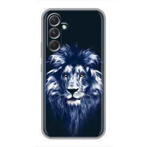 Чехол с картинкой на Samsung Galaxy A54 (Лев - синий)