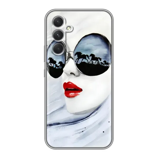 Чехол с рисунком «Любительница коней» для Samsung Galaxy A54