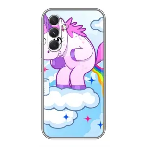 Чехол Unicorn на Samsung Galaxy A54 (Радуга единорожка)