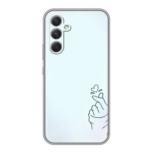 Чохол (Знак сердечка) для Samsung Galaxy A54 (Сердечко на блакитному)