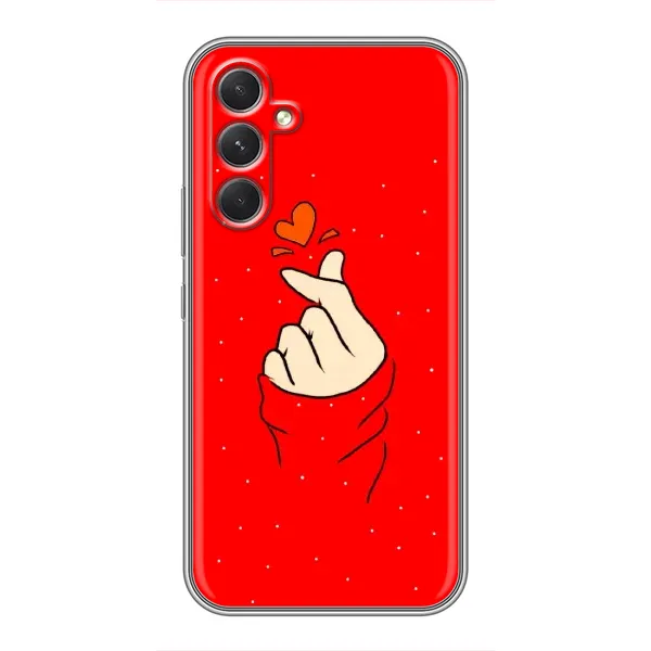 Чехол с рисунком «Сердце на красном» для Samsung Galaxy A54 Чехол с рисунком «Сердце на красном» для Samsung Galaxy A54