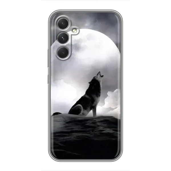 Чехол с рисунком «Волк и луна» для Samsung Galaxy A54 Чехол с рисунком «Волк и луна» для Samsung Galaxy A54