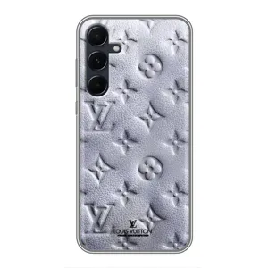 Текстурный Чехол Louis Vuitton для Самсунг А55 (Белый ЛВ)