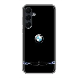 Силиконовый бампер с картинкой машины на Samsung Galaxy A55 (Черный BMW)