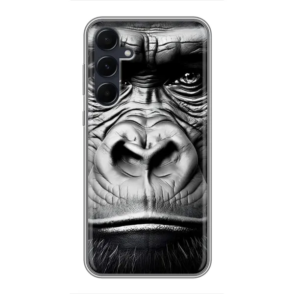 Чехол с рисунком «Черная обезьяна» для Samsung Galaxy A55