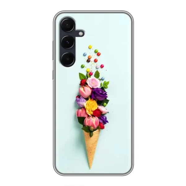 Чехол с рисунком «Цветок-мороженное» для Samsung Galaxy A55 Чехол с рисунком «Цветок-мороженное» для Samsung Galaxy A55