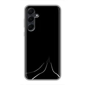 Чехол с картинками на черном фоне для Samsung Galaxy A55 (Дорога)