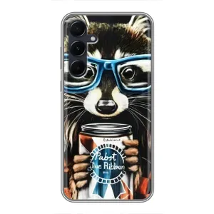 Силіконовий Чохол з Энотами на Samsung Galaxy A55 (Єнот в окулярах)